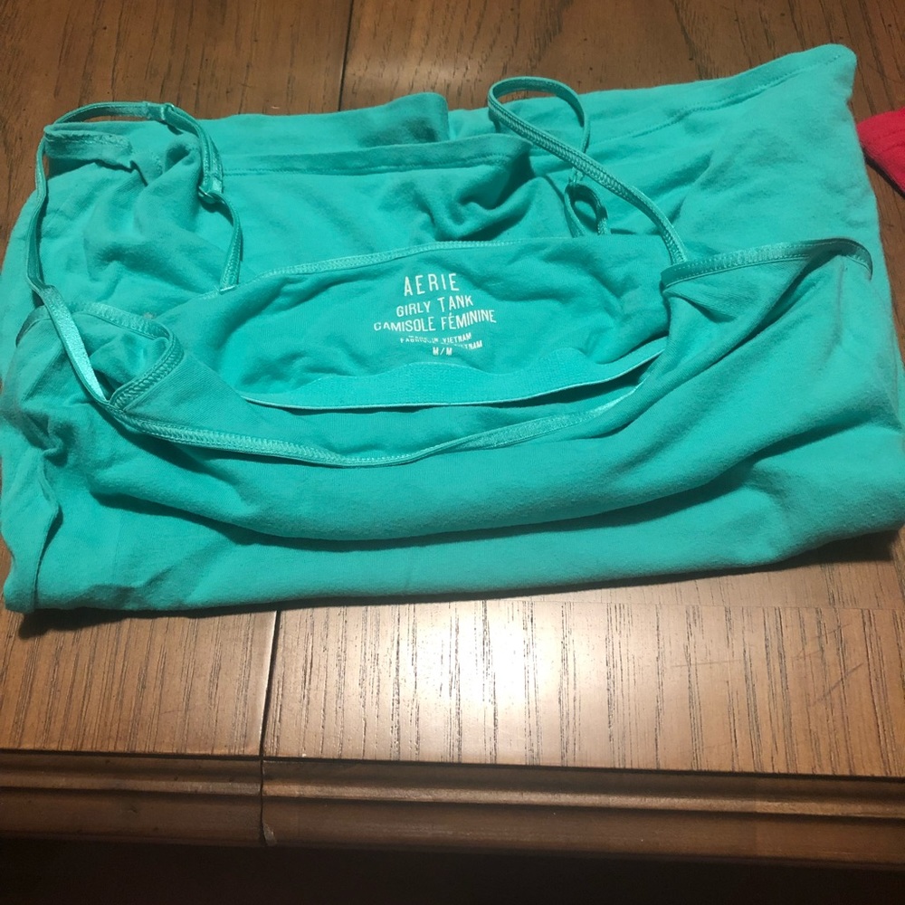 Teal tank top with built in bra!